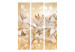 Room Divider Royal Retinue - lilies flowers against the glow of golden ornaments 95570 additionalThumb 3