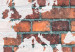 Photo Wallpaper World Map: Brick Wall 97570 additionalThumb 3