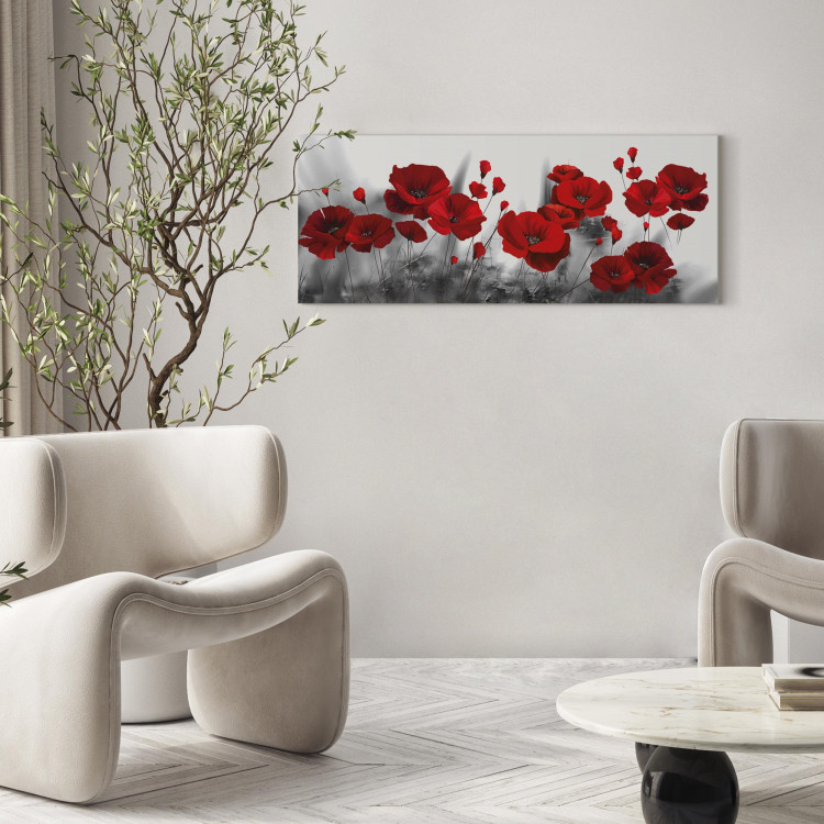 Canvas Print Romantic Poppies (1 Part) Wide 106980 additionalImage 9