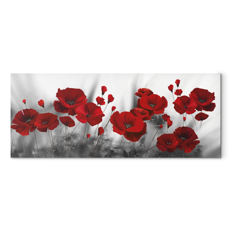 Canvas Print Romantic Poppies (1 Part) Wide 106980 additionalImage 7