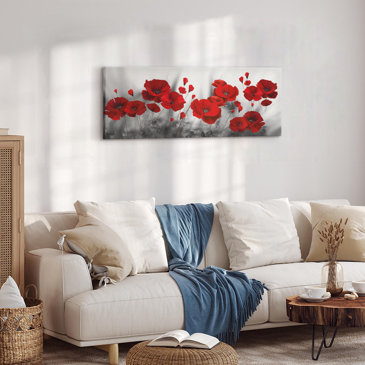 Canvas Print Romantic Poppies (1 Part) Wide 106980 additionalImage 10