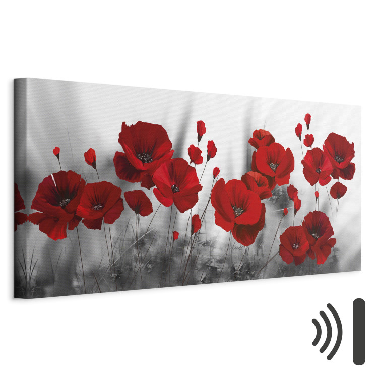Canvas Print Romantic Poppies (1 Part) Wide 106980 additionalImage 8