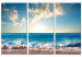 Canvas Art Print Last Holidays (3-part) - Mediterranean Seascape 108380