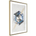 Poster Hexagonal Eye - Geometric abstraction in silver with a touch of gold 114380 additionalThumb 6
