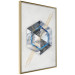 Poster Hexagonal Eye - Geometric abstraction in silver with a touch of gold 114380 additionalThumb 12
