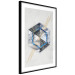 Poster Hexagonal Eye - Geometric abstraction in silver with a touch of gold 114380 additionalThumb 11
