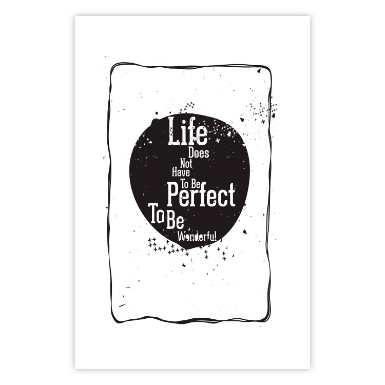 Poster Life quote - black and white motivational texts in a frame 115080 additionalImage 16