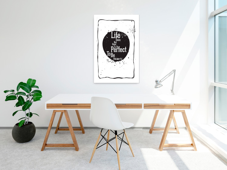 Poster Life quote - black and white motivational texts in a frame 115080 additionalImage 14