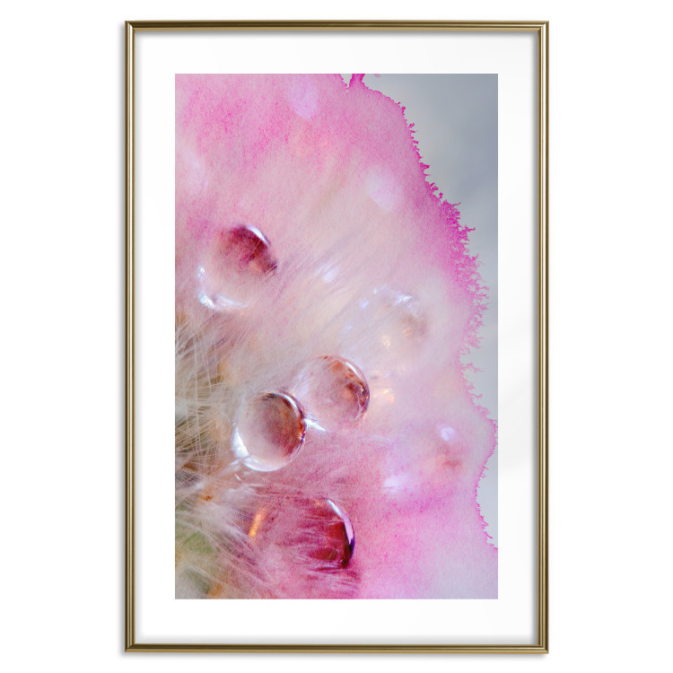 Poster Drops - multicolored abstraction with water droplets on pink watercolors 117880 additionalImage 13