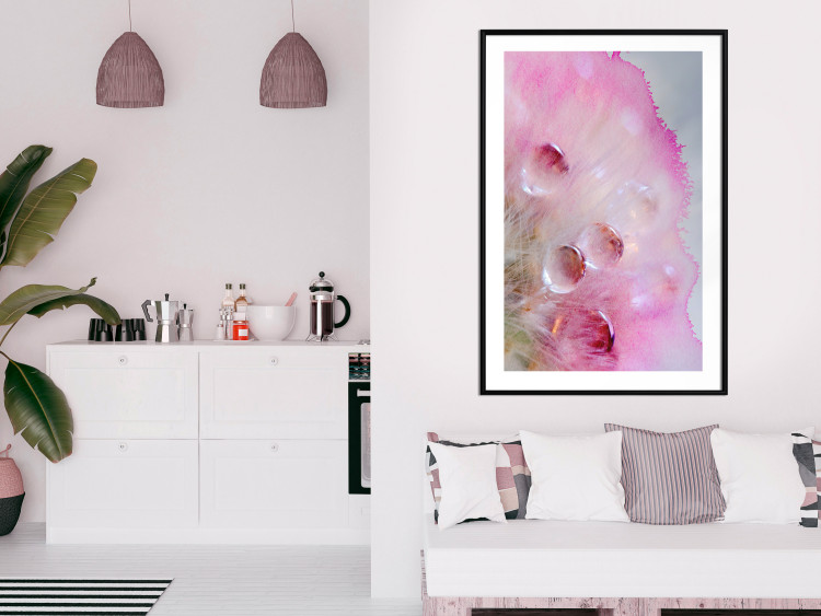 Poster Drops - multicolored abstraction with water droplets on pink watercolors 117880 additionalImage 12