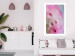Poster Drops - multicolored abstraction with water droplets on pink watercolors 117880 additionalThumb 2
