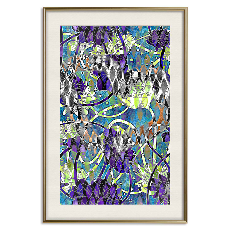 Wall Poster Vibrations of Nature - colorful abstract composition with a floral pattern 118280 additionalImage 19