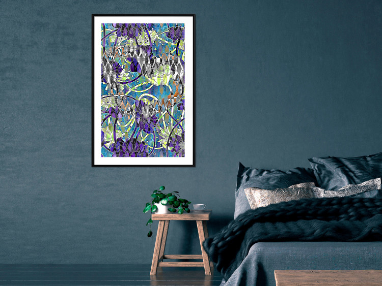 Wall Poster Vibrations of Nature - colorful abstract composition with a floral pattern 118280 additionalImage 4