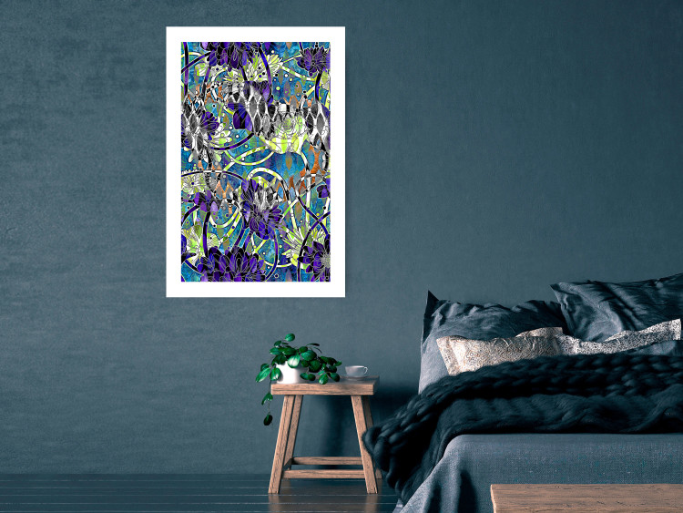 Wall Poster Vibrations of Nature - colorful abstract composition with a floral pattern 118280 additionalImage 2