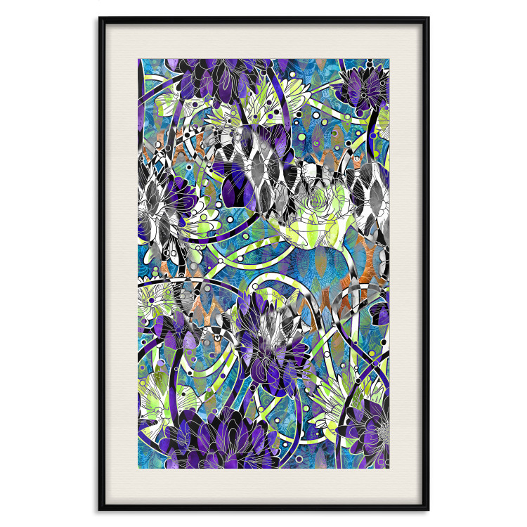 Wall Poster Vibrations of Nature - colorful abstract composition with a floral pattern 118280 additionalImage 18
