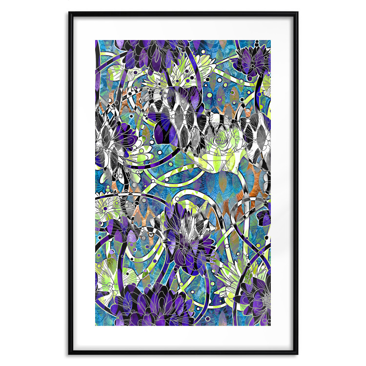 Wall Poster Vibrations of Nature - colorful abstract composition with a floral pattern 118280 additionalImage 15