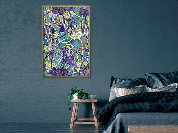Wall Poster Vibrations of Nature - colorful abstract composition with a floral pattern 118280 additionalImage 7