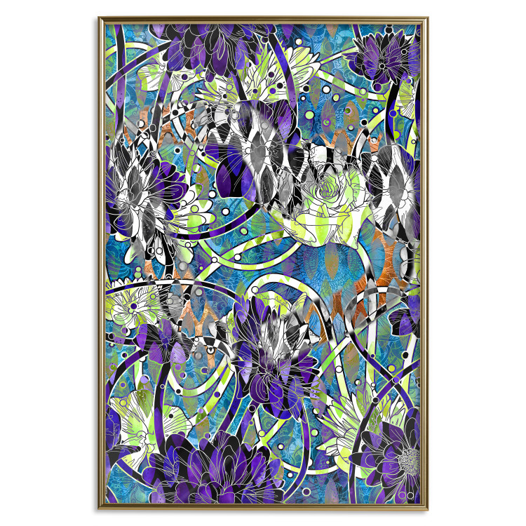 Wall Poster Vibrations of Nature - colorful abstract composition with a floral pattern 118280 additionalImage 16