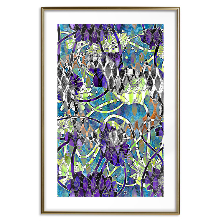 Wall Poster Vibrations of Nature - colorful abstract composition with a floral pattern 118280 additionalImage 14