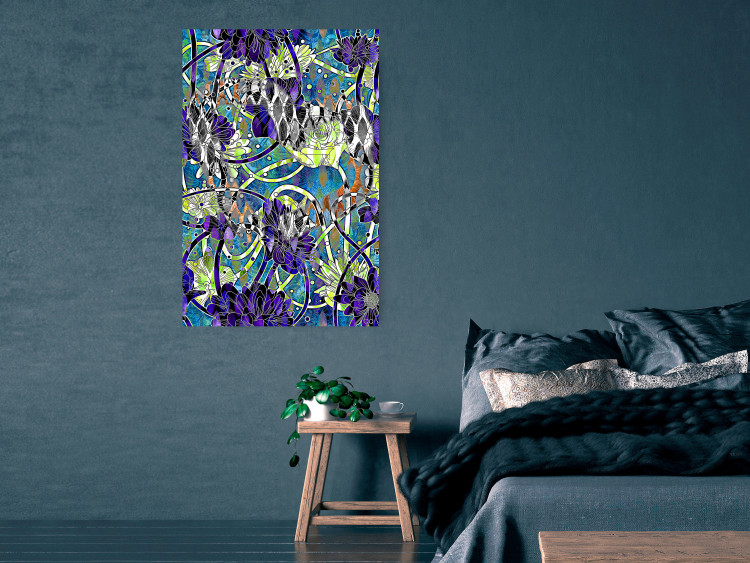 Wall Poster Vibrations of Nature - colorful abstract composition with a floral pattern 118280 additionalImage 17