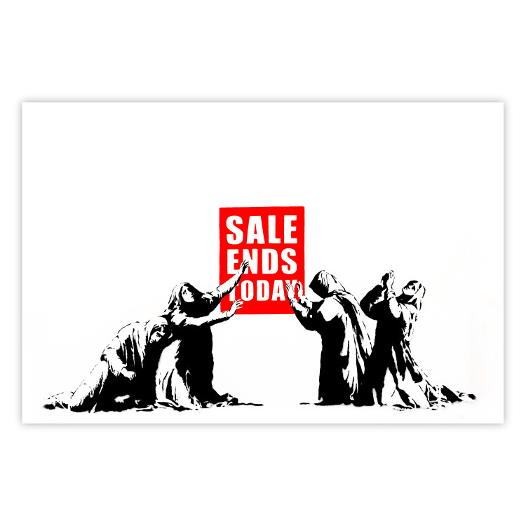 Poster Clearance Sale - Banksy-style graffiti with people and English texts 118780