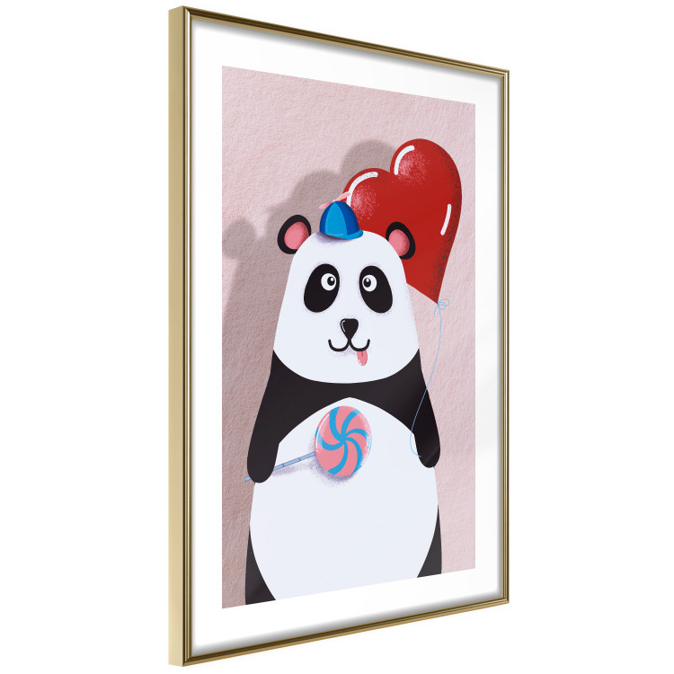 Poster Panda with a Balloon - colorful playful composition with a bear for children 119280 additionalImage 6