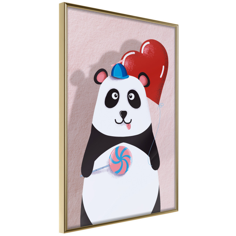 Poster Panda with a Balloon - colorful playful composition with a bear for children 119280 additionalImage 12