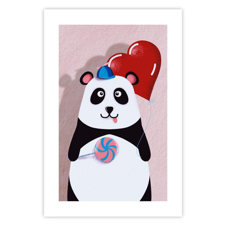 Poster Panda with a Balloon - colorful playful composition with a bear for children 119280 additionalImage 19