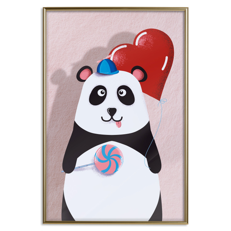 Poster Panda with a Balloon - colorful playful composition with a bear for children 119280 additionalImage 16