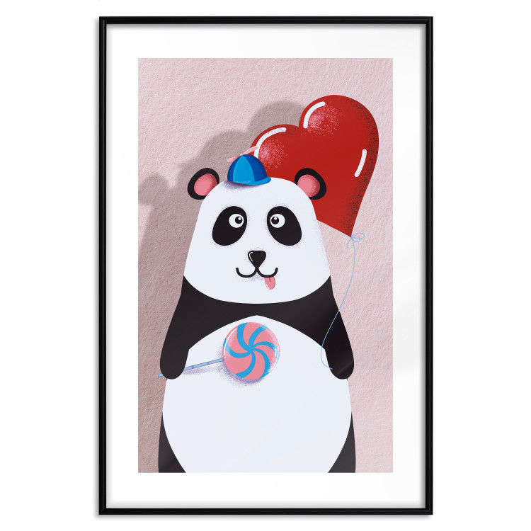 Poster Panda with a Balloon - colorful playful composition with a bear for children 119280 additionalImage 15