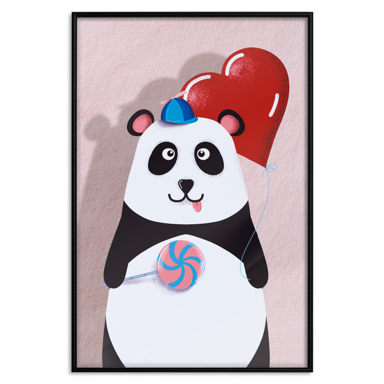 Poster Panda with a Balloon - colorful playful composition with a bear for children 119280 additionalImage 18