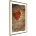 Wall Poster Message - romantic composition with a red heart on a wooden background 121880 additionalThumb 8