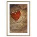Wall Poster Message - romantic composition with a red heart on a wooden background 121880 additionalThumb 16