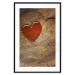 Wall Poster Message - romantic composition with a red heart on a wooden background 121880 additionalThumb 15