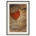 Wall Poster Message - romantic composition with a red heart on a wooden background 121880 additionalThumb 18