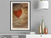 Wall Poster Message - romantic composition with a red heart on a wooden background 121880 additionalThumb 22