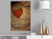 Wall Poster Message - romantic composition with a red heart on a wooden background 121880 additionalThumb 17