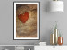 Wall Poster Message - romantic composition with a red heart on a wooden background 121880 additionalThumb 6