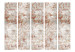 Room Divider Screen Roman Plants II - texture with orange leaves and a white background 122980 additionalThumb 3