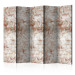 Room Divider Screen Roman Plants II - texture with orange leaves and a white background 122980