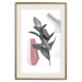 Poster Spirit of Creation - abstraction of gray plant and vases on white background 123280 additionalThumb 19