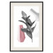 Poster Spirit of Creation - abstraction of gray plant and vases on white background 123280 additionalThumb 18