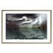 Wall Poster Storm over the Lake - landscape of lightning from the sky over water with mountains in the background 123480 additionalThumb 14