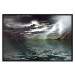 Wall Poster Storm over the Lake - landscape of lightning from the sky over water with mountains in the background 123480 additionalThumb 18