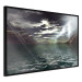 Wall Poster Storm over the Lake - landscape of lightning from the sky over water with mountains in the background 123480 additionalThumb 10