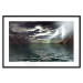 Wall Poster Storm over the Lake - landscape of lightning from the sky over water with mountains in the background 123480 additionalThumb 15