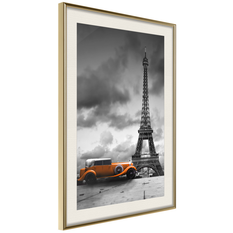 Poster Orange Car - photograph of vehicle against Eiffel Tower and sky 123880 additionalImage 14