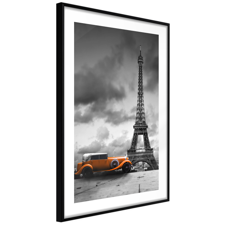 Poster Orange Car - photograph of vehicle against Eiffel Tower and sky 123880 additionalImage 12