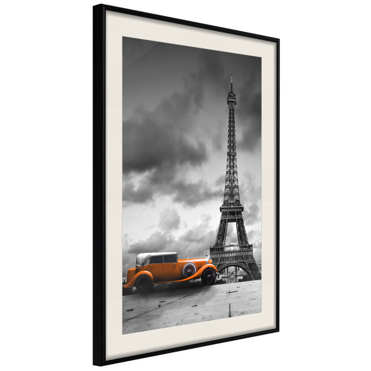 Poster Orange Car - photograph of vehicle against Eiffel Tower and sky 123880 additionalImage 13