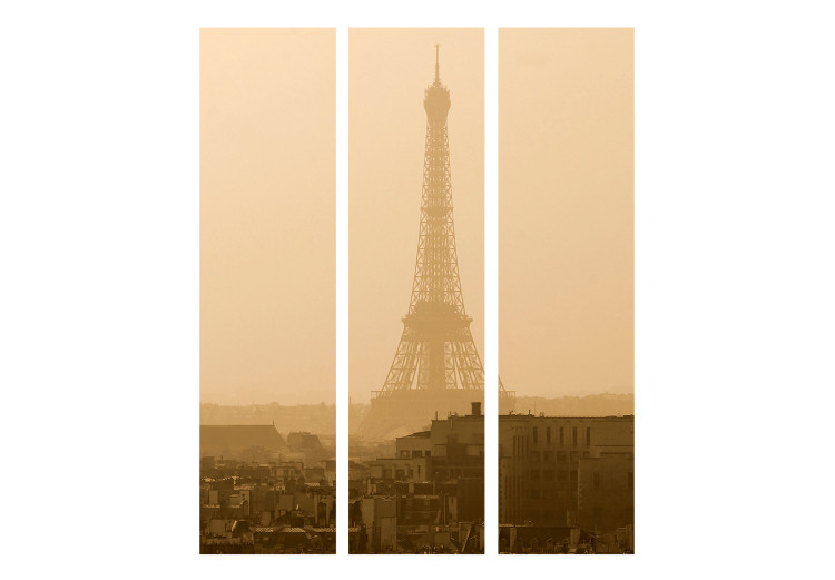Folding Screen Paris at Dawn (3-piece) - Eiffel Tower against the misty sky 124180 additionalImage 3